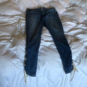 Good American lace up jeans